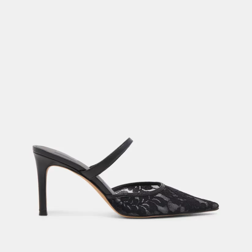 Wide Widths | Heels | Dolce Vita KATIK WIDE HEELS BLACK FLORAL LACE BLACKFLORALLACE