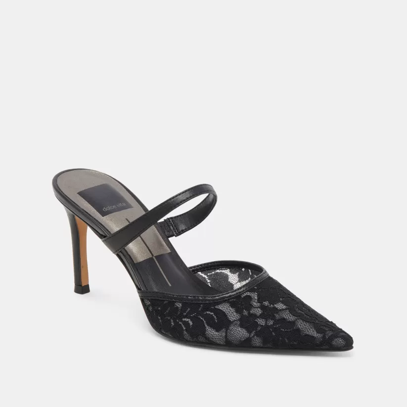 Wide Widths | Heels | Dolce Vita KATIK WIDE HEELS BLACK FLORAL LACE BLACKFLORALLACE