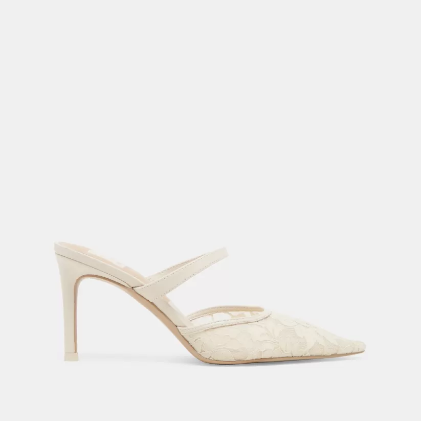 Wide Widths | Heels | Dolce Vita KATIK WIDE HEELS WHITE FLORAL LACE WHITEFLORALLACE