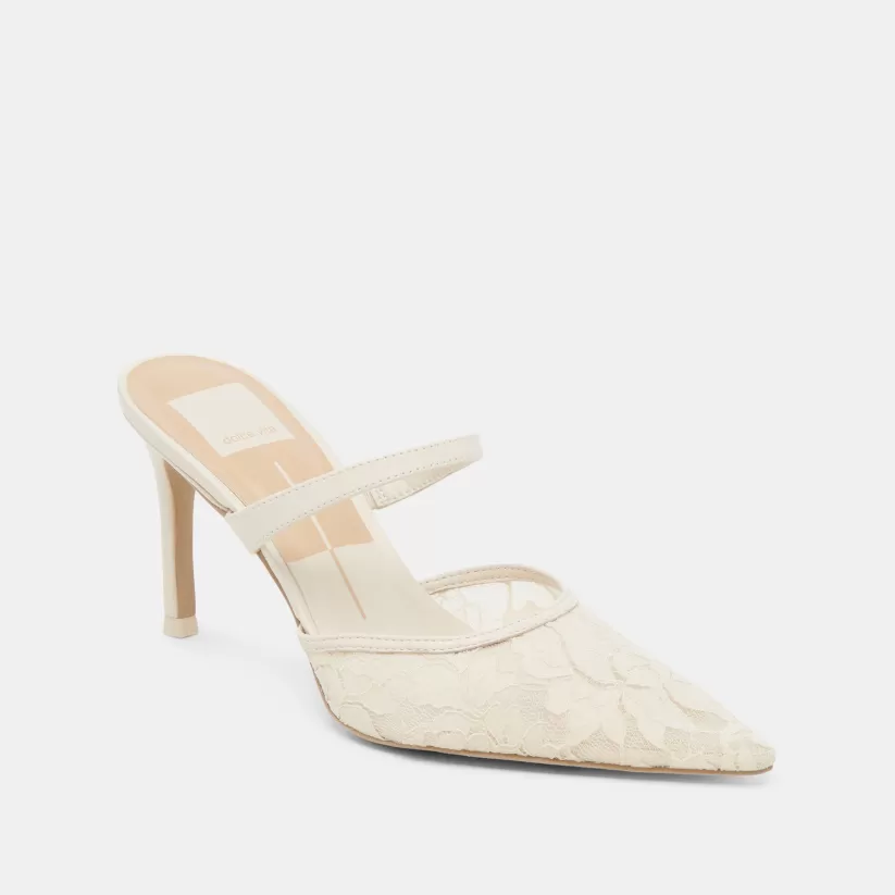 Wide Widths | Heels | Dolce Vita KATIK WIDE HEELS WHITE FLORAL LACE WHITEFLORALLACE