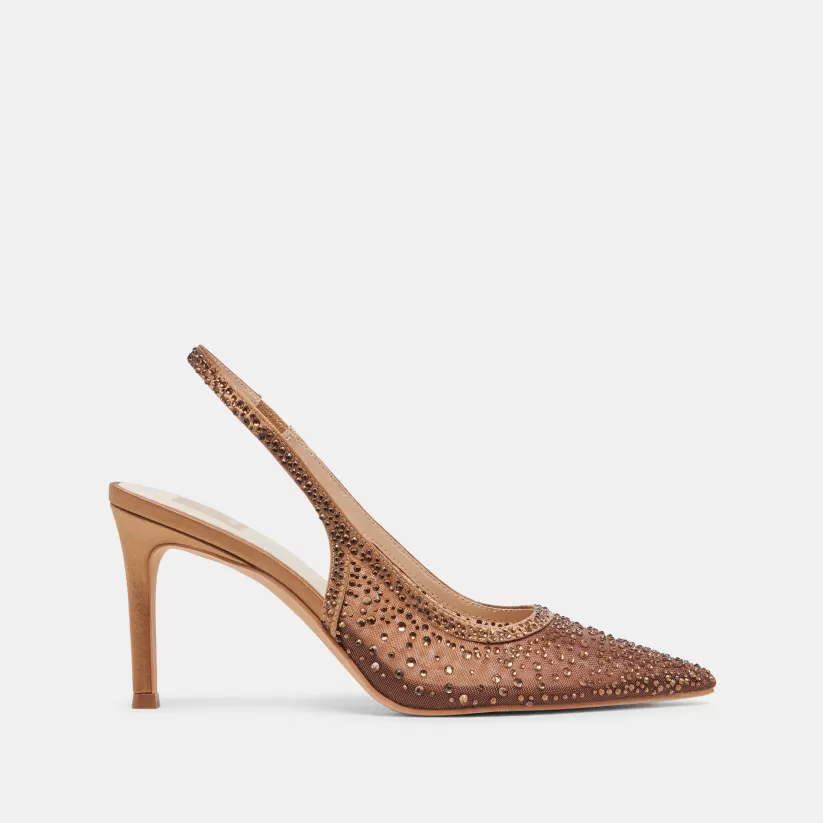 Heels | Dolce Vita KAYE CRYSTAL HEELS MID BROWN MESH MIDBROWNMESH