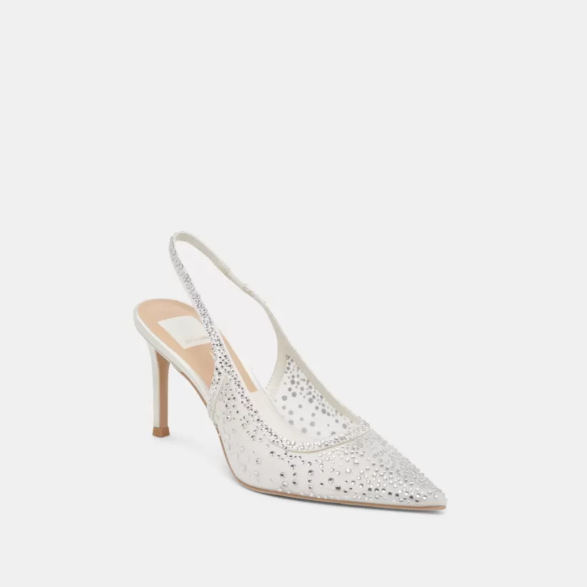 Heels | Dolce Vita KAYE CRYSTAL HEELS WHITE MESH WHITEMESH