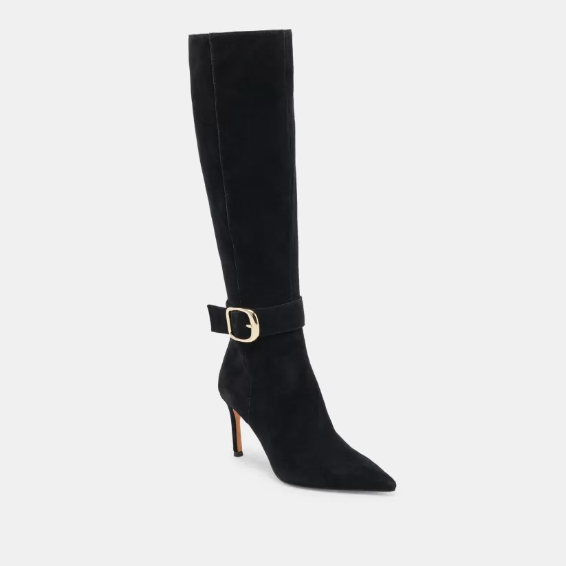 Tall Boots | Wide Calf | Dolce Vita KINZY WIDE CALF BOOTS ONYX SUEDE ONYXSUEDE