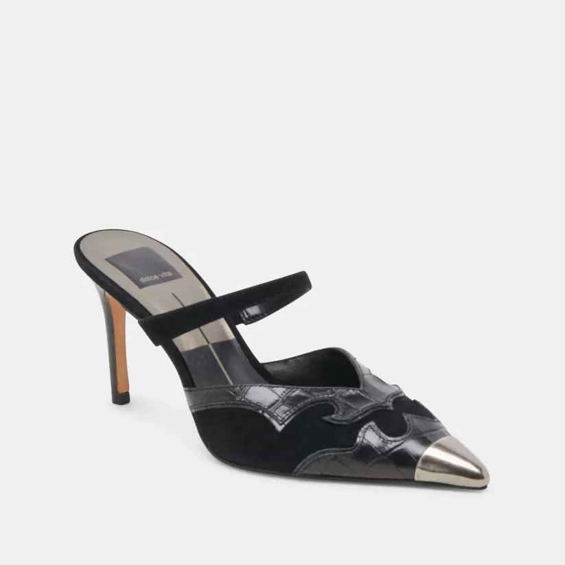 Heels | Dolce Vita KLOVER HEELS BLACK MULTI SUEDE BLACKMULTISUEDE