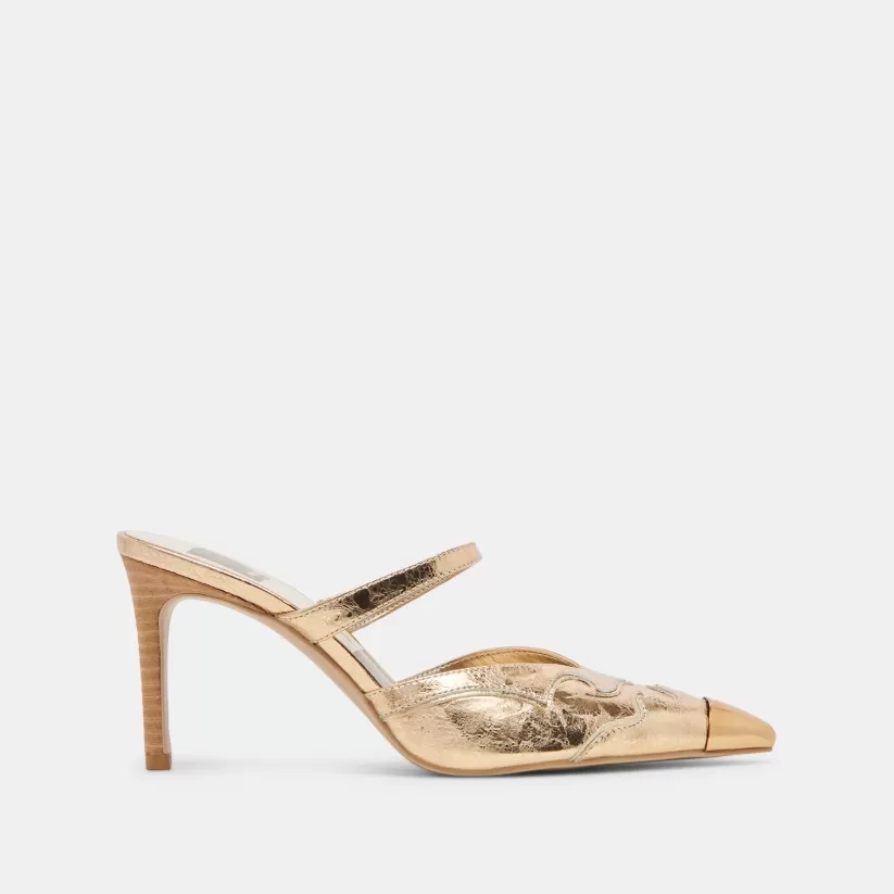 Heels | Dolce Vita KLOVER HEELS GOLD DISTRESSED LEATHER GOLDDISTRESSEDLEATHER