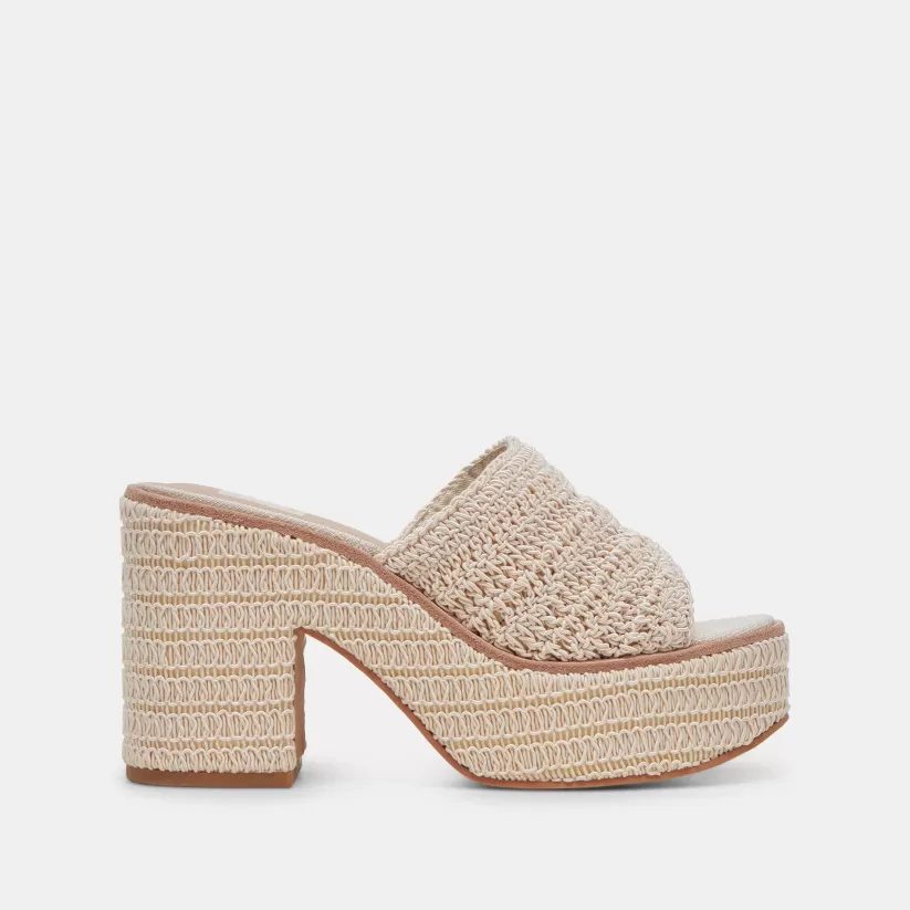 Wedges | Sandals | Dolce Vita LADIN HEELS IVORY WOVEN IVORYWOVEN