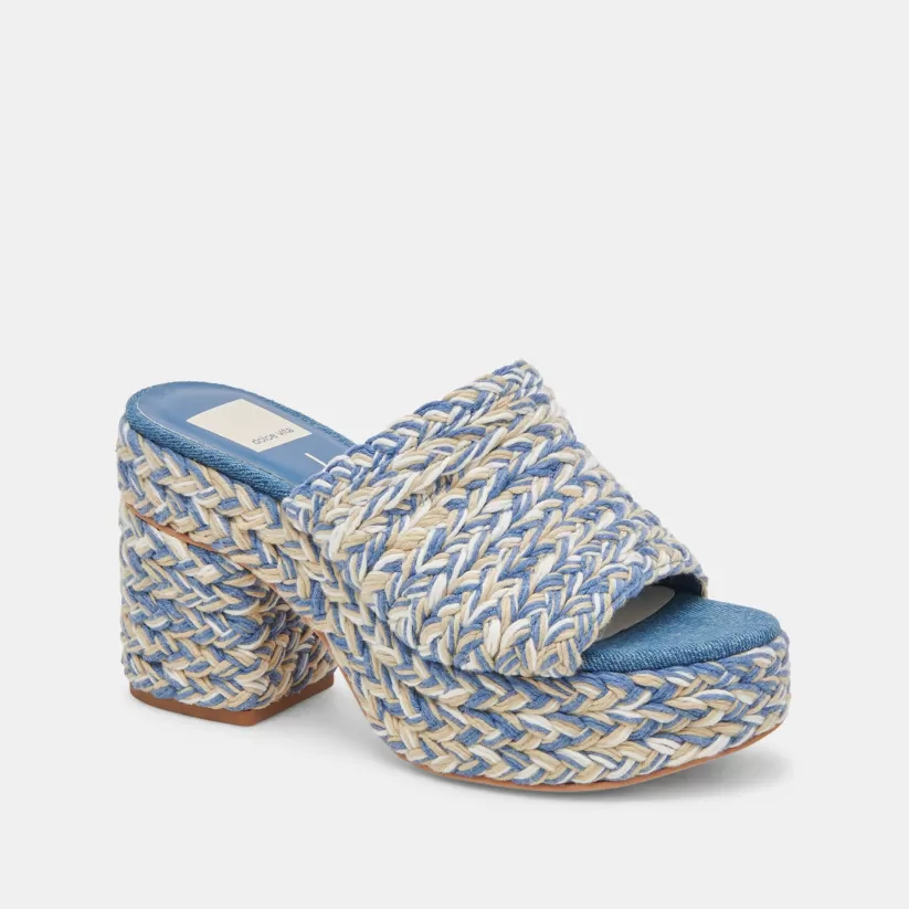 Sandals | Heels | Dolce Vita LADY HEELS BLUE MULTI WOVEN BLUEMULTIWOVEN