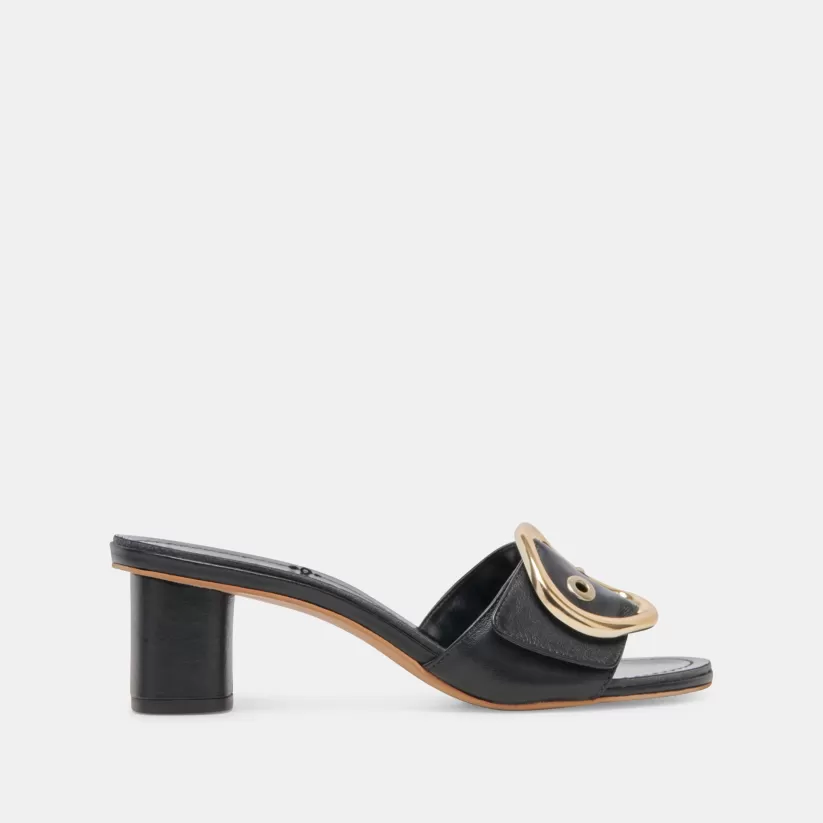 Sandals | Heels | Dolce Vita LAIKA HEELS BLACK LEATHER BLACKLEATHER