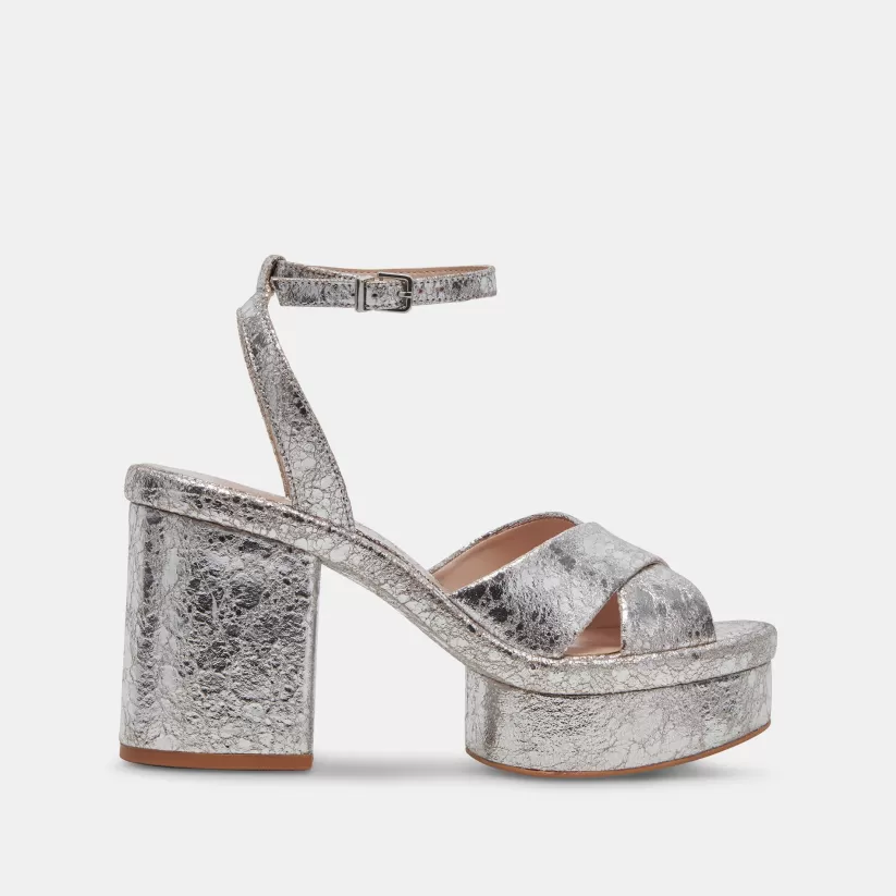 Heels | Dolce Vita LAISHA HEELS SILVER DISTRESSED LEATHER SILVERDISTRESSEDLEATHER