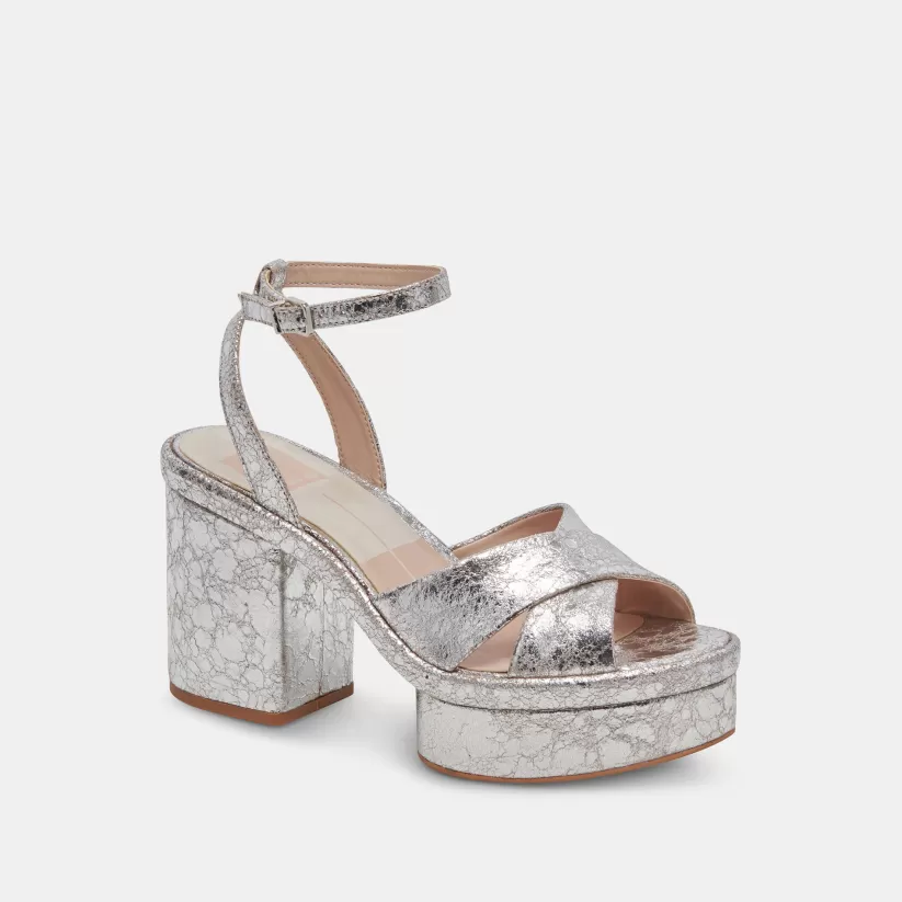 Heels | Dolce Vita LAISHA HEELS SILVER DISTRESSED LEATHER SILVERDISTRESSEDLEATHER