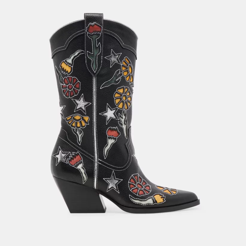 Western Inspired | Dolce Vita LASSIE BOOTS BLACK MULTI LEATHER BLACKMULTILEATHER