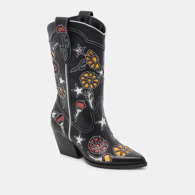 Western Inspired | Dolce Vita LASSIE BOOTS BLACK MULTI LEATHER BLACKMULTILEATHER
