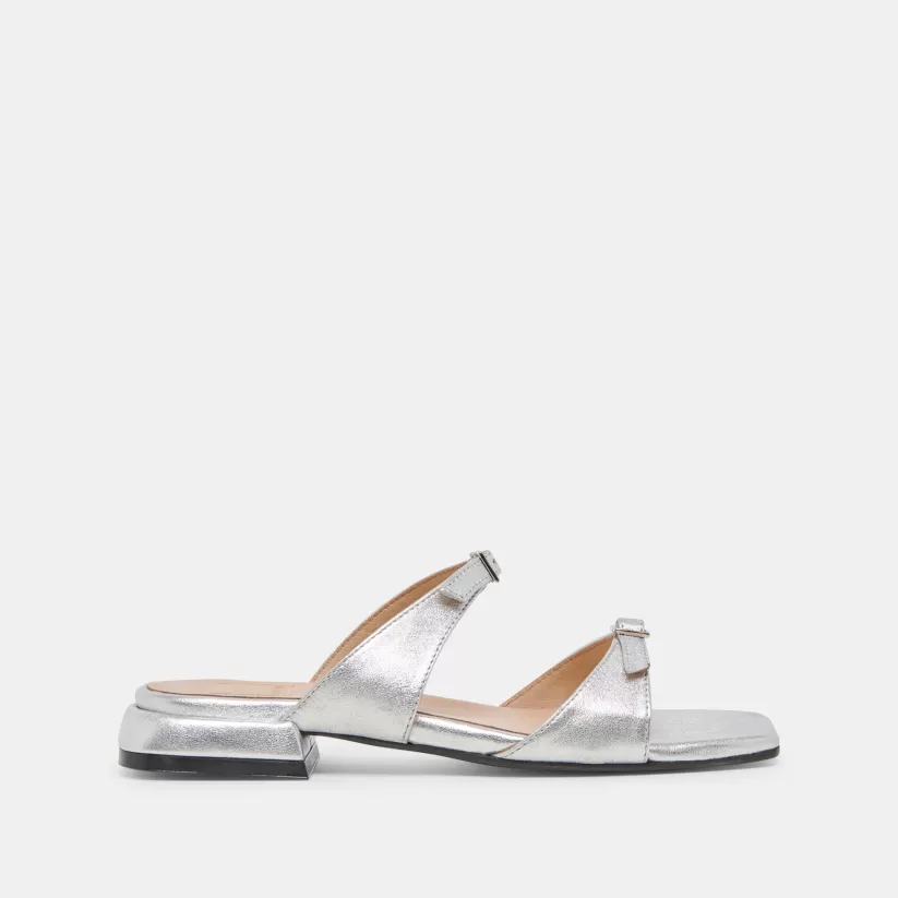 Make It Metallic | Sandals | Dolce Vita LAVERN SANDALS SILVER METALLIC LEATHER SILVERMETALLICLEATHER