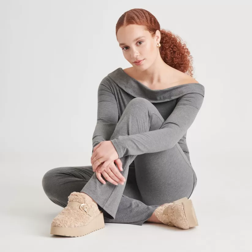 Mules & Clogs | Flats & Loafers | Dolce Vita LELANI PLUSH FLATS NATURAL PLUSH NATURALPLUSH