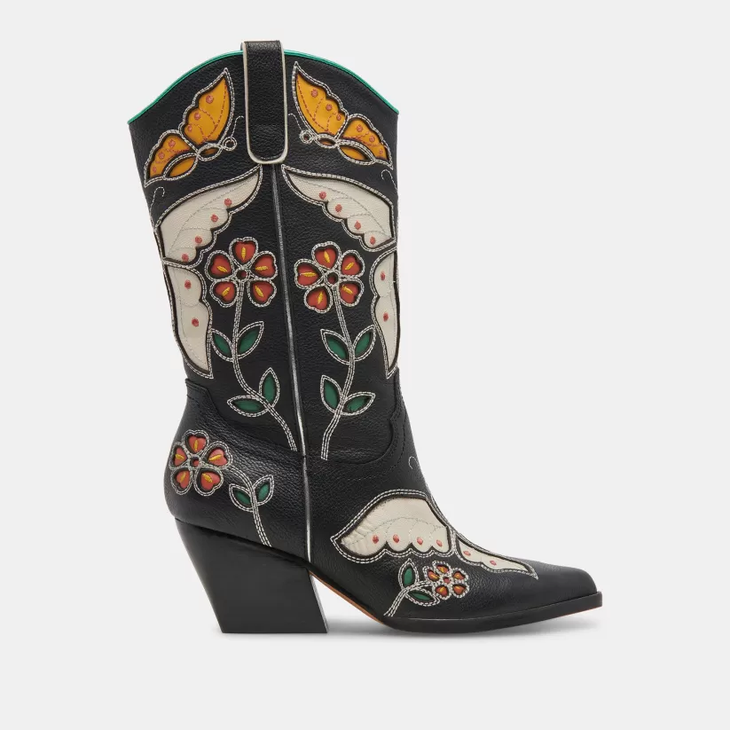 Western Inspired | Dolce Vita LELOU BOOTS BLACK MULTI LEATHER BLACKMULTILEATHER