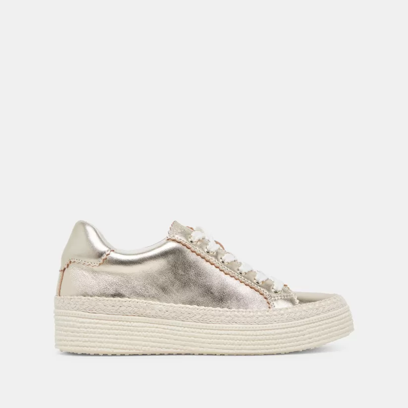 Make It Metallic | Sneakers | Dolce Vita LENNIX SNEAKERS LIGHT GOLD METALLIC LEATHER LIGHTGOLDMETALLICLEATHER