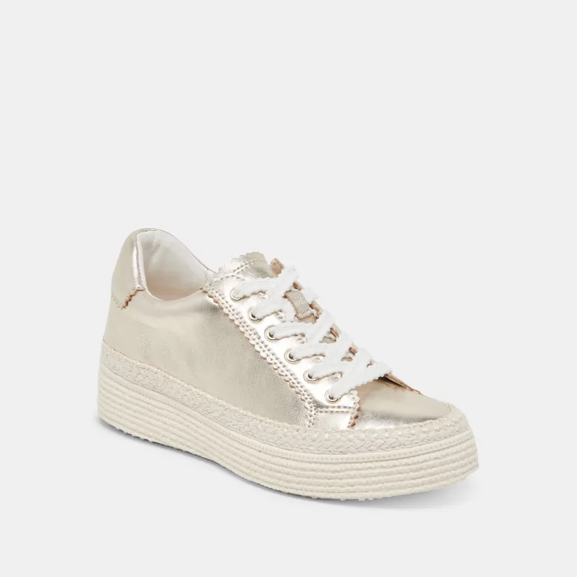 Make It Metallic | Sneakers | Dolce Vita LENNIX SNEAKERS LIGHT GOLD METALLIC LEATHER LIGHTGOLDMETALLICLEATHER