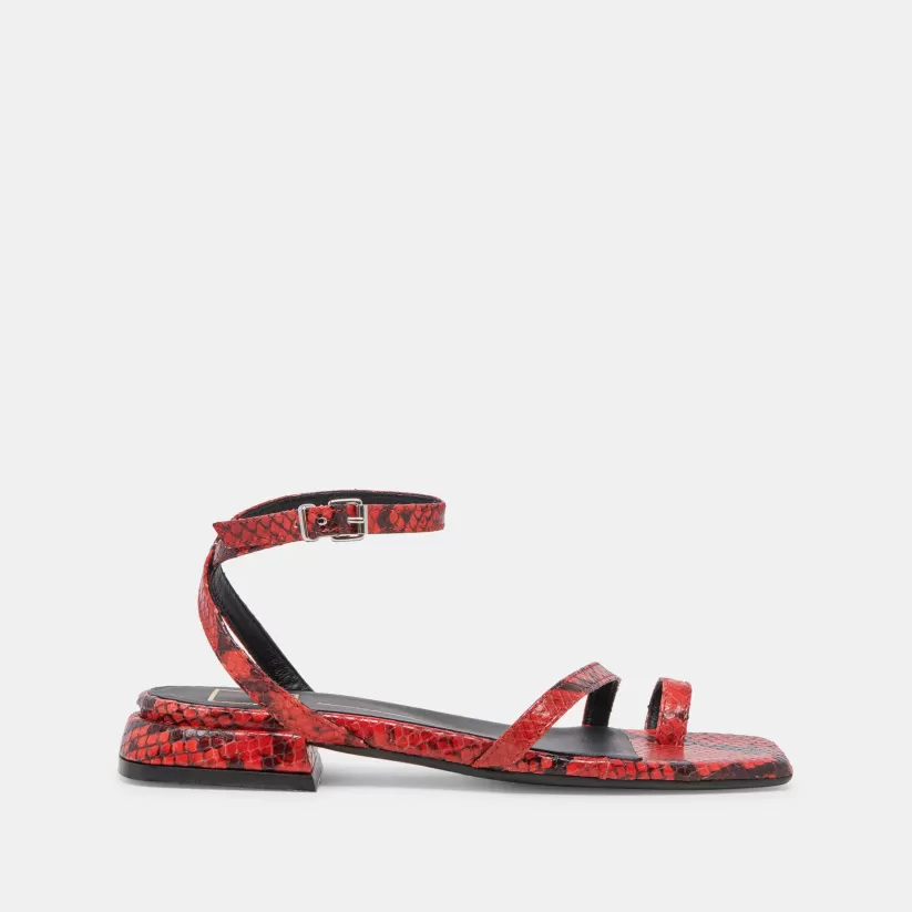 Sandals | Dolce Vita LEXI SANDALS RED SNAKE EMBOSSED REDSNAKEEMBOSSED