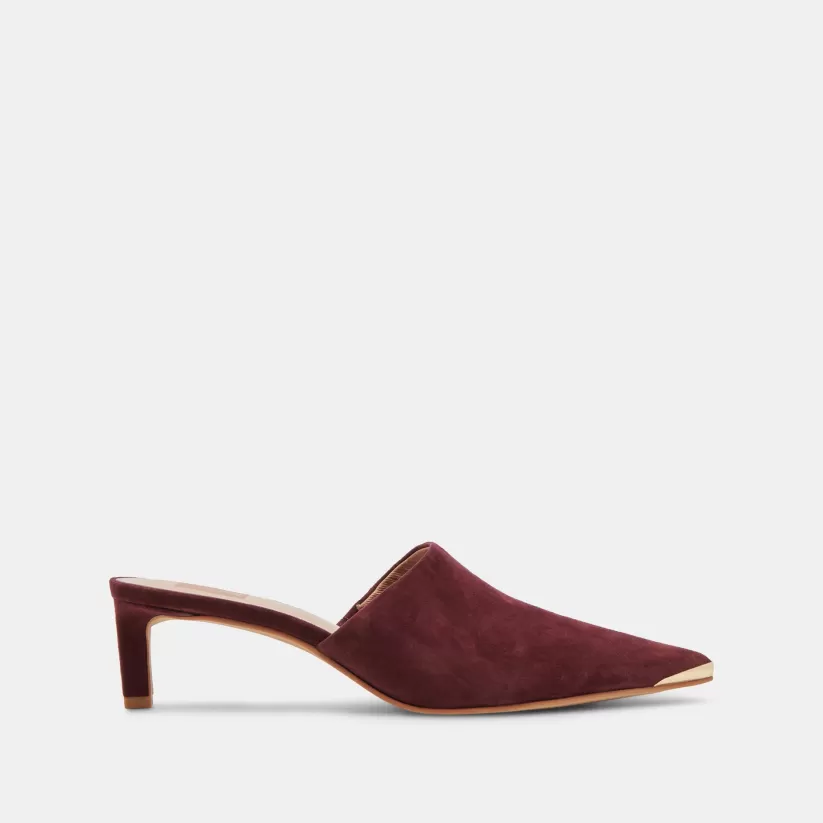 Mules & Clogs | Heels | Dolce Vita LEXY HEELS CRANBERRY SUEDE CRANBERRYSUEDE