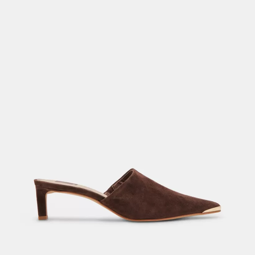 Mules & Clogs | Heels | Dolce Vita LEXY HEELS DK BROWN SUEDE DKBROWNSUEDE