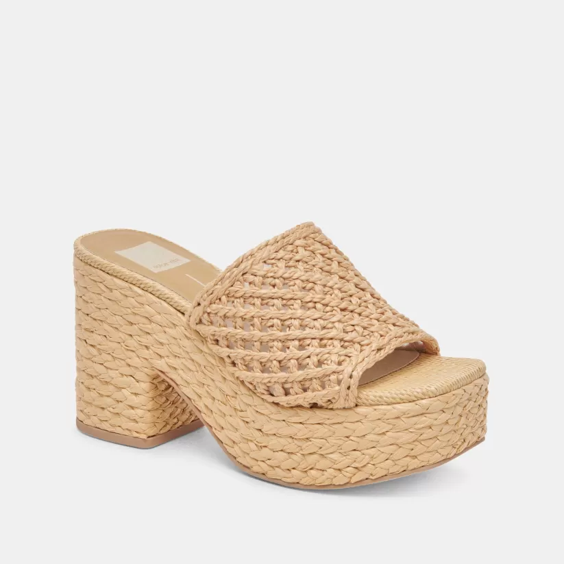 Sandals | Heels | Dolce Vita LISHA HEELS LT NATURAL RAFFIA LTNATURALRAFFIA
