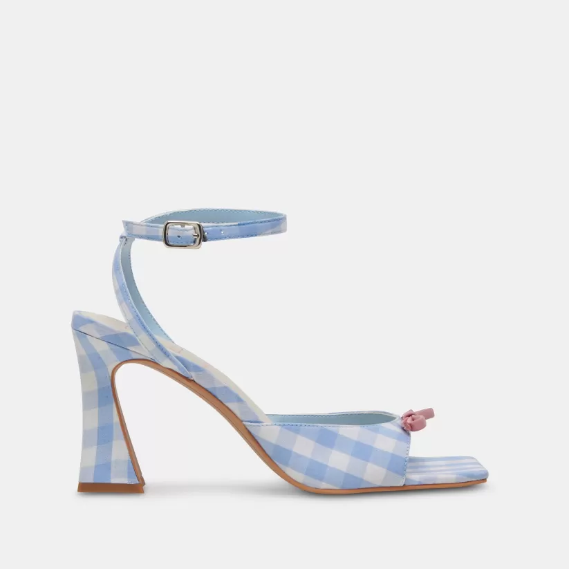 Heels | Dolce Vita LOISE HEELS WHITE BLUE GINGHAM WHITEBLUEGINGHAM