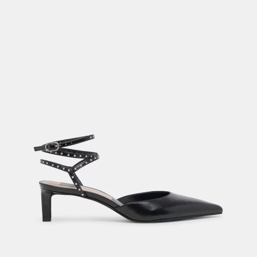 Heels | Dolce Vita LOKLYN STUD HEELS MIDNIGHT CRINKLE PATENT MIDNIGHTCRINKLEPATENT