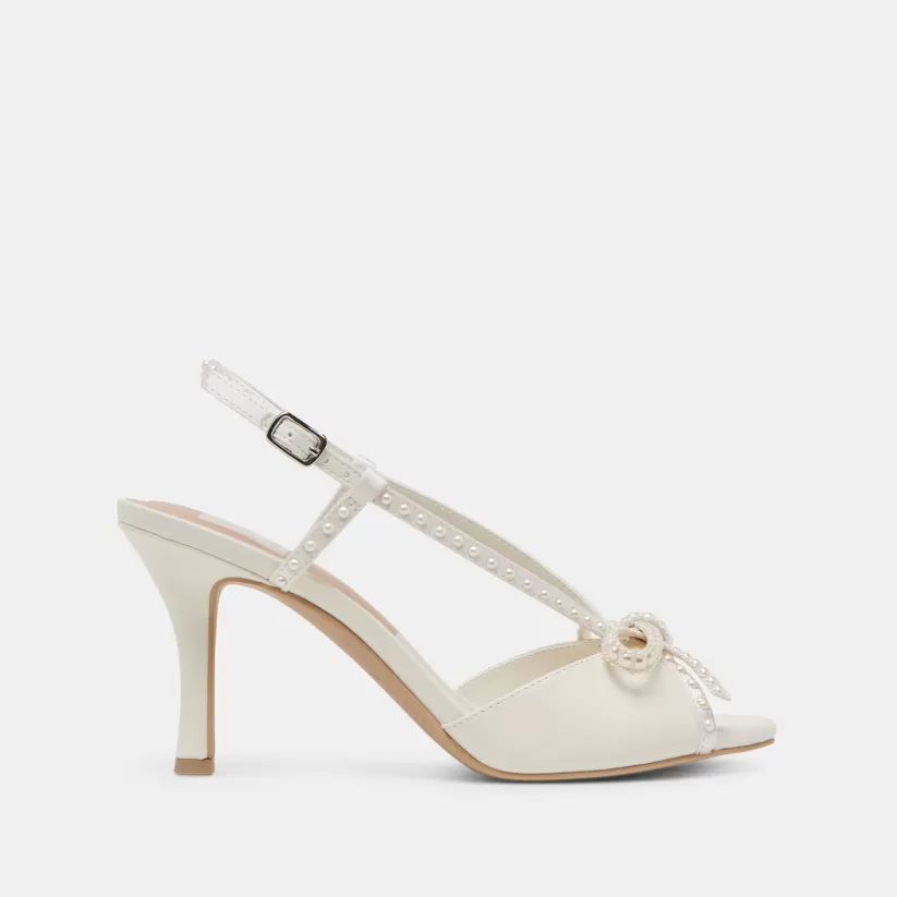 Heels | Dolce Vita LONNY PEARL HEELS WHITE SATIN WHITESATIN