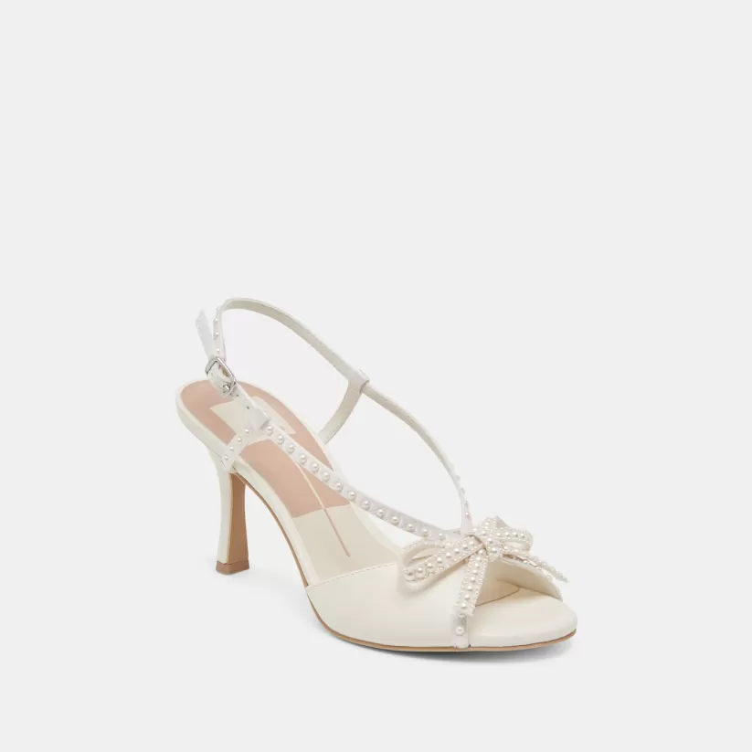 Heels | Dolce Vita LONNY PEARL HEELS WHITE SATIN WHITESATIN