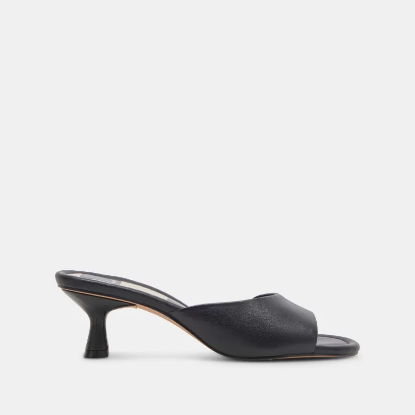 Sandals | Heels | Dolce Vita MACOY HEELS BLACK LEATHER BLACKLEATHER