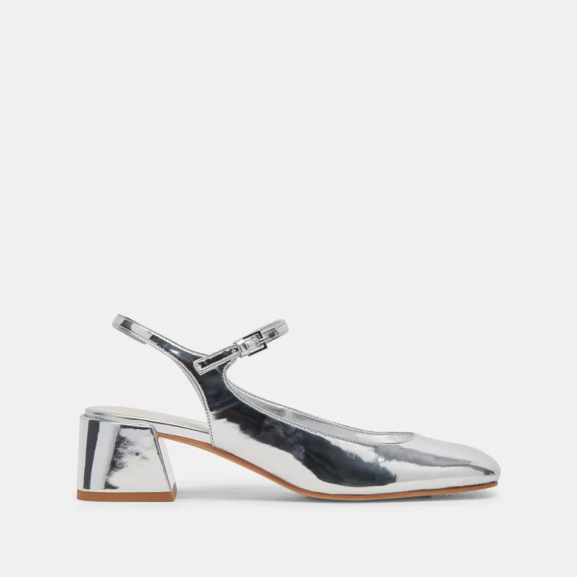 Mary Janes | Make It Metallic | Dolce Vita MAGGI HEELS SILVER SPECCHIO STELLA SILVERSPECCHIOSTELLA