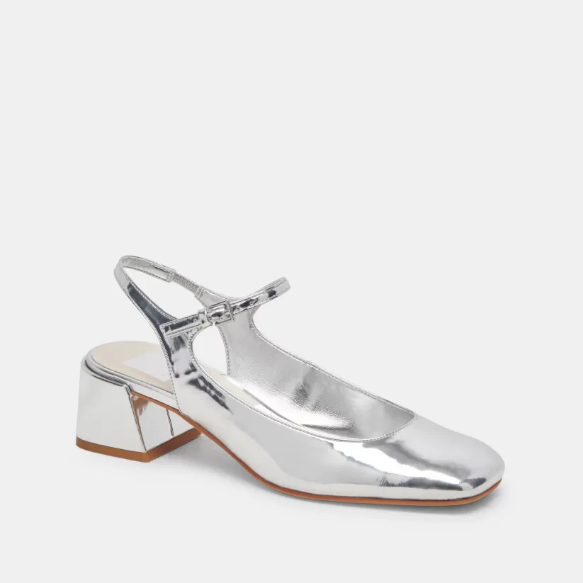 Mary Janes | Make It Metallic | Dolce Vita MAGGI HEELS SILVER SPECCHIO STELLA SILVERSPECCHIOSTELLA