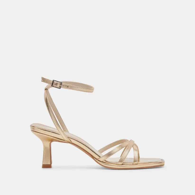Make It Metallic | Heels | Dolce Vita MANJI HEELS LIGHT GOLD METALLIC LEATHER LIGHTGOLDMETALLICLEATHER