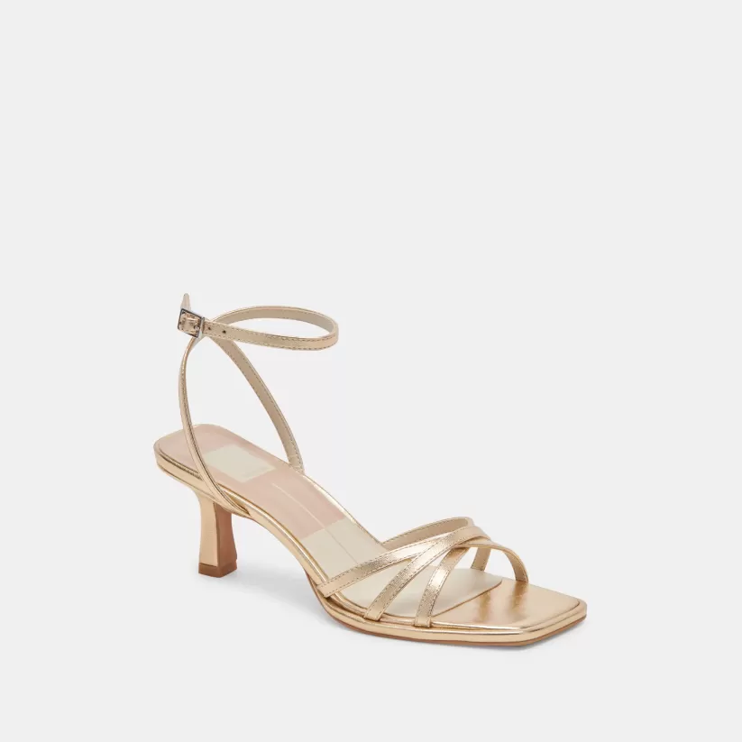 Make It Metallic | Heels | Dolce Vita MANJI HEELS LIGHT GOLD METALLIC LEATHER LIGHTGOLDMETALLICLEATHER