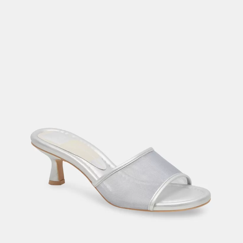 Sandals | Heels | Dolce Vita MEEZA HEELS SILVER MESH SILVERMESH