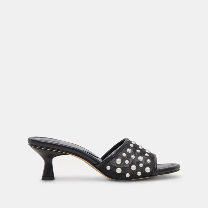 Sandals | Heels | Dolce Vita MEEZA PEARL HEELS ONYX MESH ONYXMESH