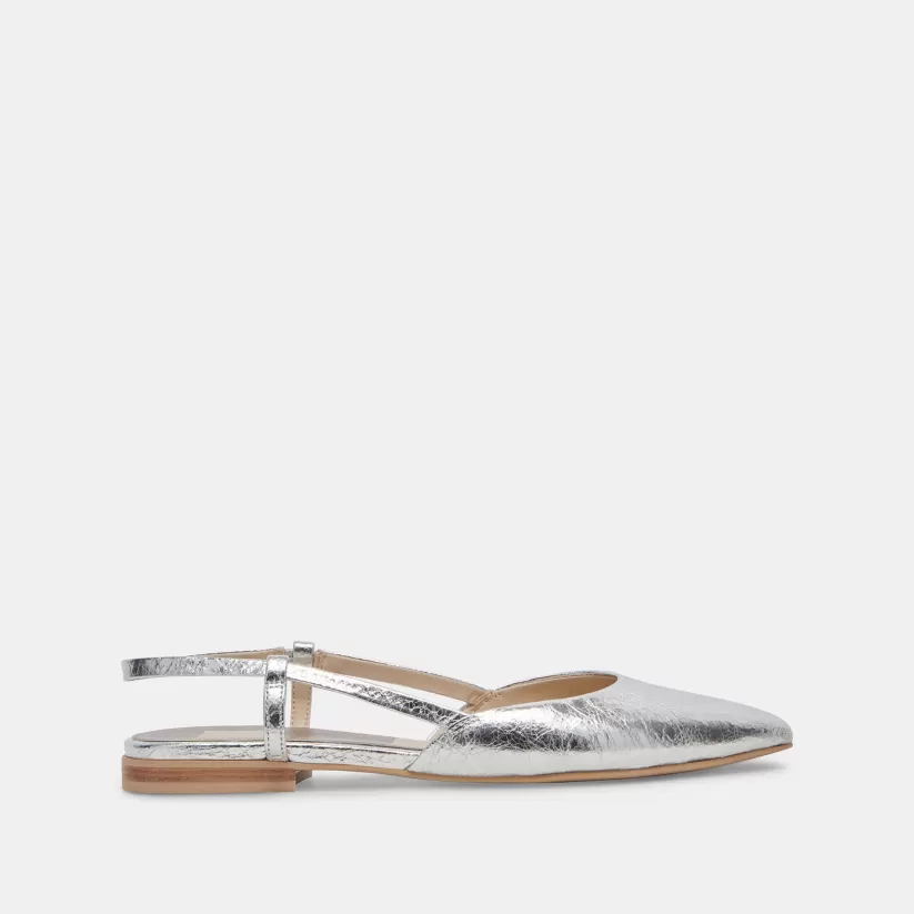 Make It Metallic | Flats & Loafers | Dolce Vita NARAH FLATS SILVER METALLIC LEATHER SILVERMETALLICLEATHER