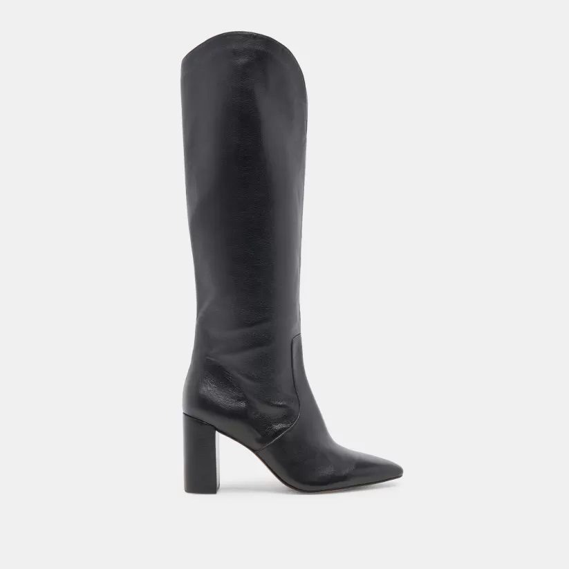 Tall Boots | Boots & Booties | Dolce Vita NEDI BOOTS BLACK LEATHER BLACKLEATHER