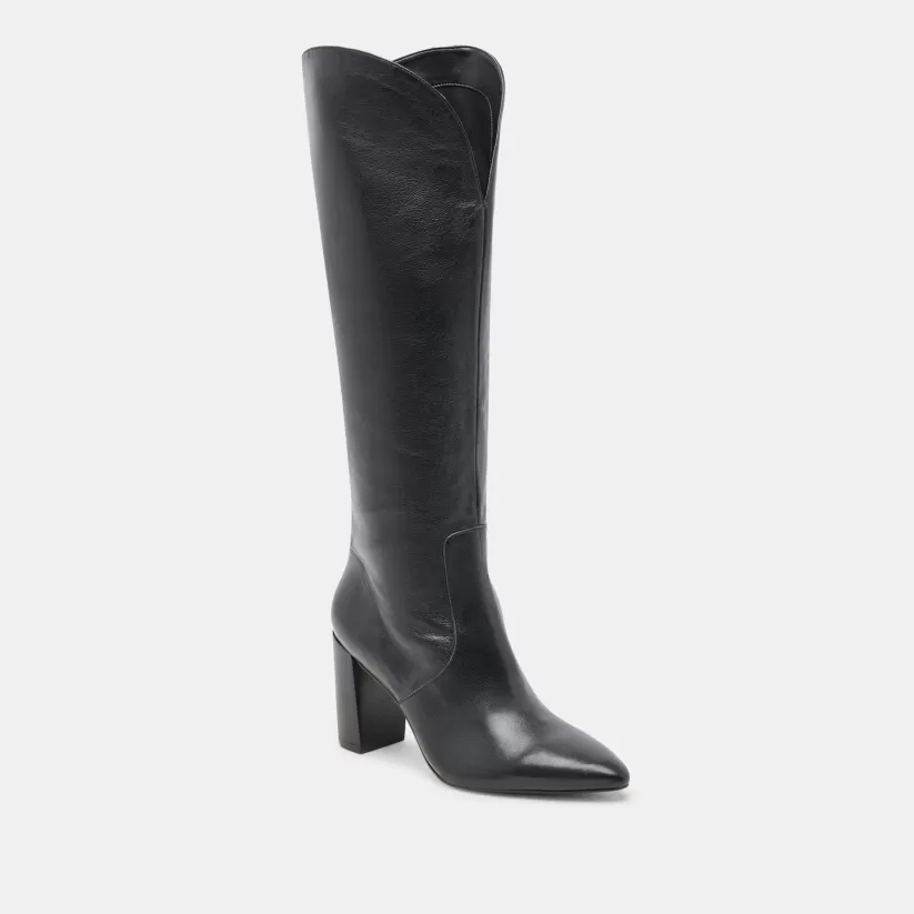 Tall Boots | Boots & Booties | Dolce Vita NEDI BOOTS BLACK LEATHER BLACKLEATHER