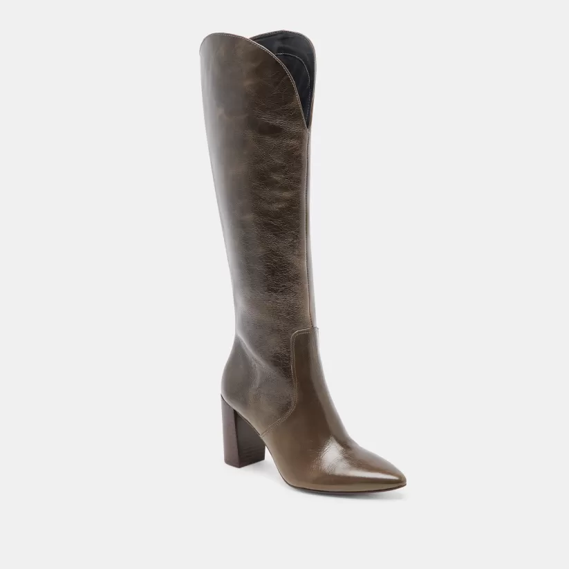 Tall Boots | Boots & Booties | Dolce Vita NEDI BOOTS DARK OLIVE LEATHER DARKOLIVELEATHER