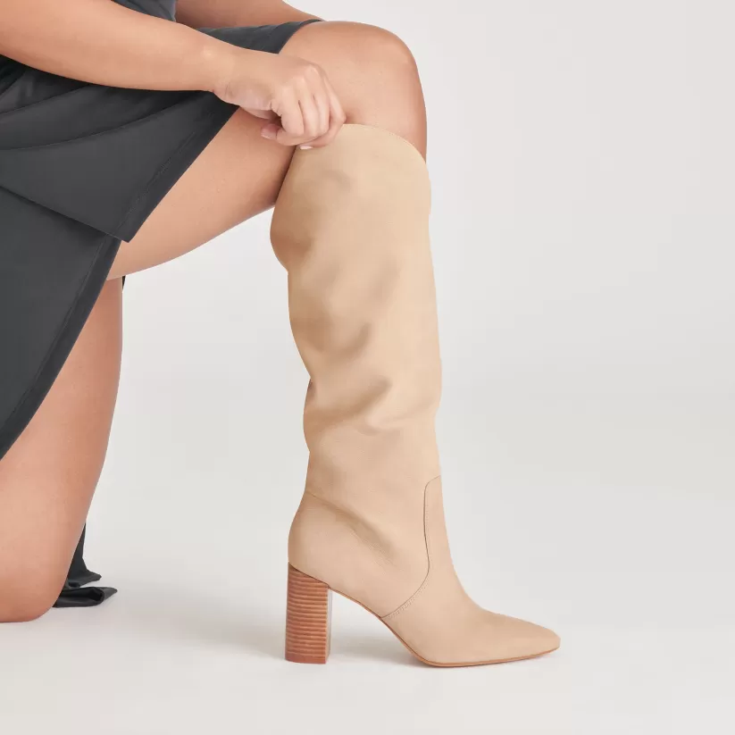 Tall Boots | Wide Calf | Dolce Vita NEDI WIDE CALF BOOTS DUNE NUBUCK DUNENUBUCK