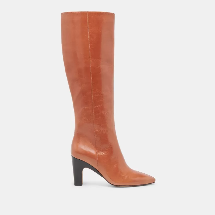 Tall Boots | Wide Calf | Dolce Vita NELAS WIDE CALF BOOTS COGNAC LEATHER COGNACLEATHER