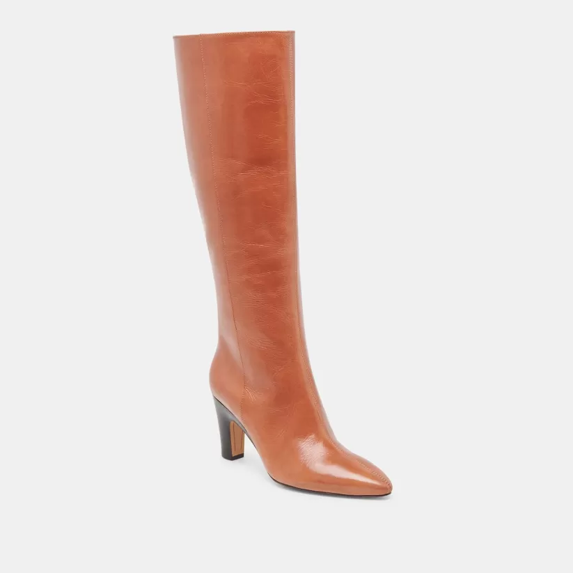 Tall Boots | Wide Calf | Dolce Vita NELAS WIDE CALF BOOTS COGNAC LEATHER COGNACLEATHER