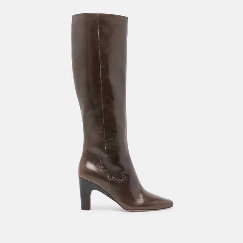 Tall Boots | Wide Calf | Dolce Vita NELAS WIDE CALF BOOTS DARK OLIVE LEATHER DARKOLIVELEATHER