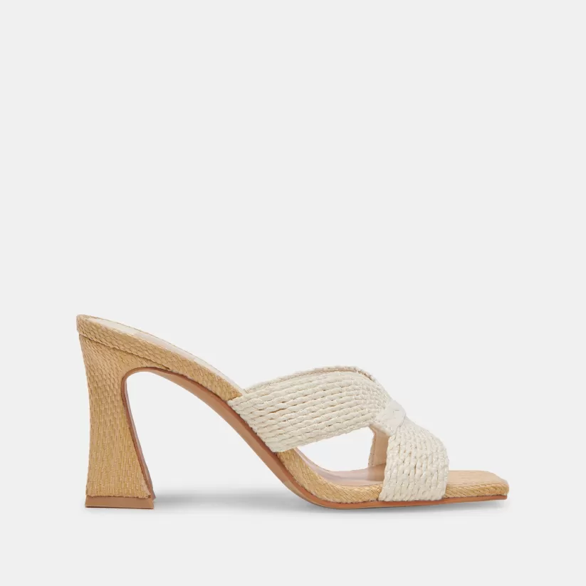 Wide Widths | Heels | Dolce Vita NITRO WIDE HEELS WHITE RAFFIA WHITERAFFIA