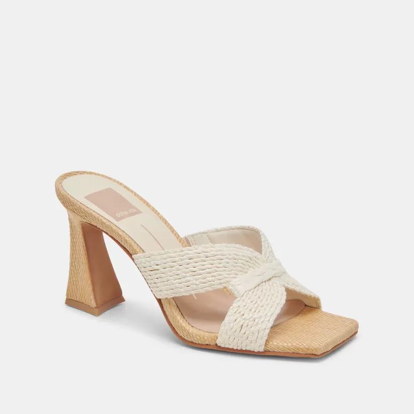 Wide Widths | Heels | Dolce Vita NITRO WIDE HEELS WHITE RAFFIA WHITERAFFIA