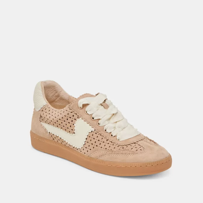 Style Spotlight: Notice | Sneakers | Dolce Vita NOTICE EYELET PERF SNEAKERS CAMEL SUEDE CAMELSUEDE