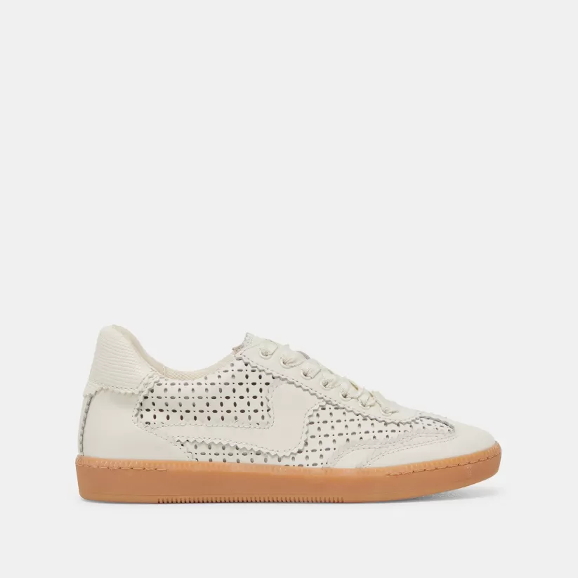 Style Spotlight: Notice | Sneakers | Dolce Vita NOTICE EYELET PERF SNEAKERS WHITE LEATHER WHITELEATHER