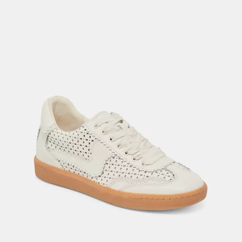 Style Spotlight: Notice | Sneakers | Dolce Vita NOTICE EYELET PERF SNEAKERS WHITE LEATHER WHITELEATHER