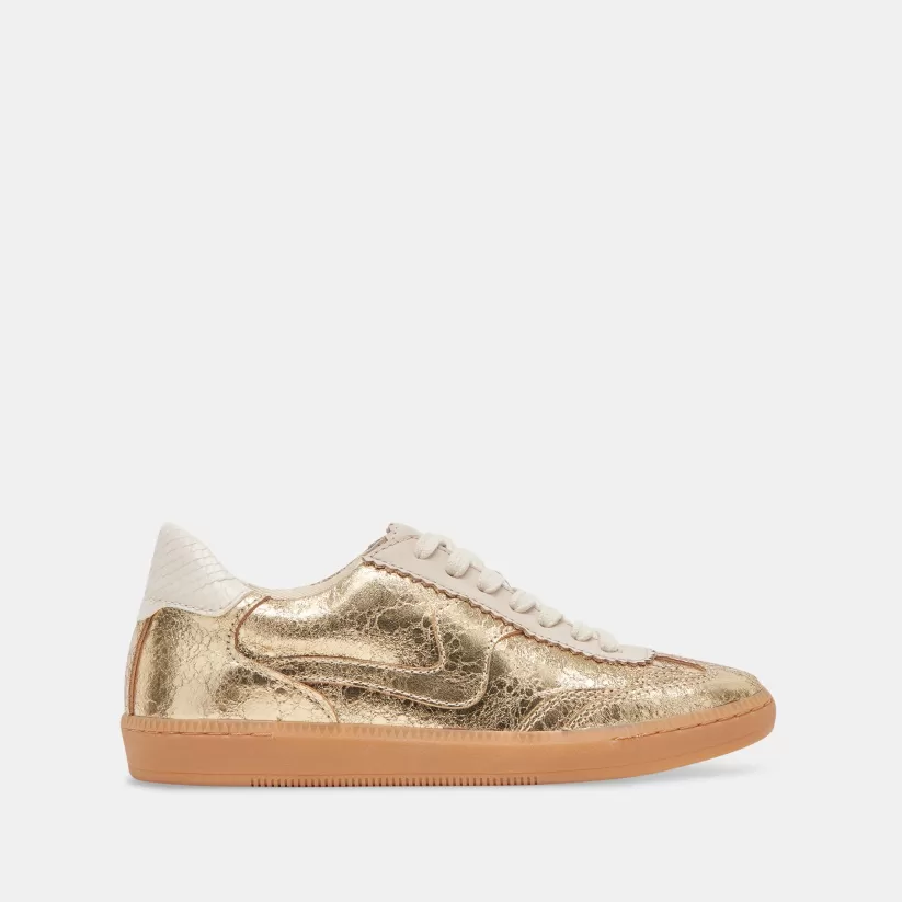 Make It Metallic | Style Spotlight: Notice | Dolce Vita NOTICE SNEAKERS GOLD DISTRESSED LEATHER GOLDDISTRESSEDLEATHER